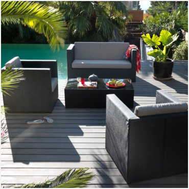 Salon de jardin résine tressée la foir'fouille