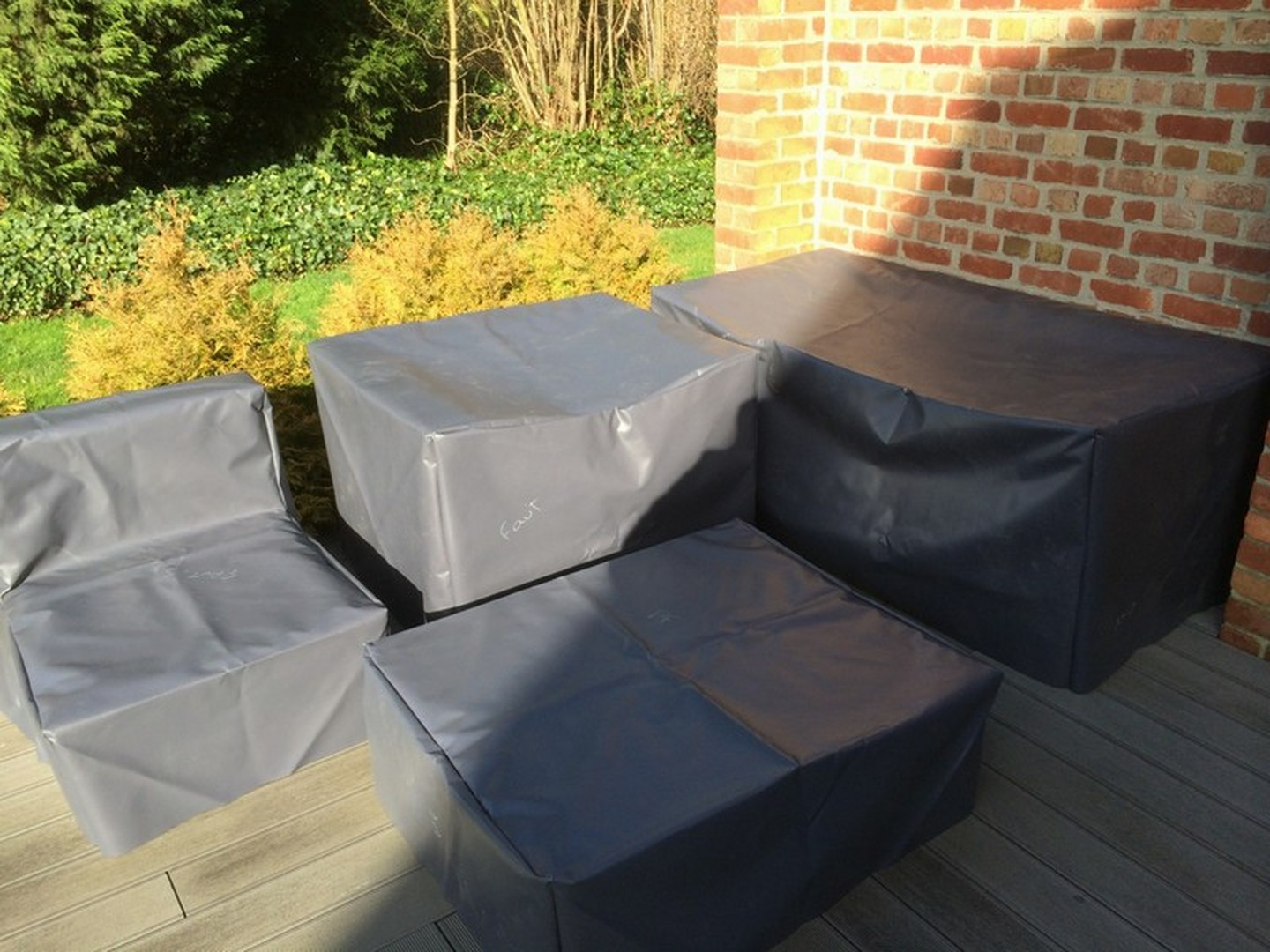 Housse pour salon de jardin tressé rectangulaire